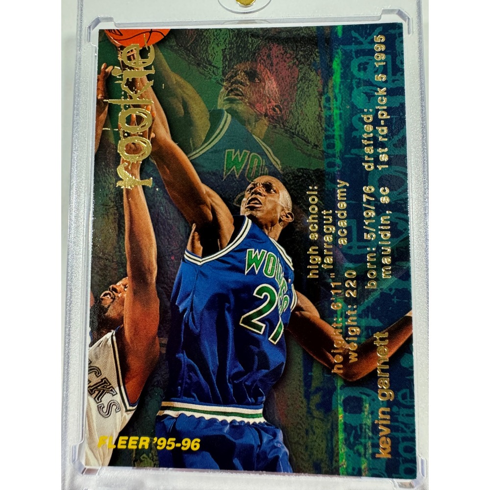 Fleer Basketball Card Kevin Garnett OS Multi Good 1995-96 Rookie #293 NBA